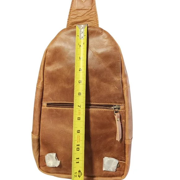 Bellvari Brown Leather Backpack - Picture 3 of 13